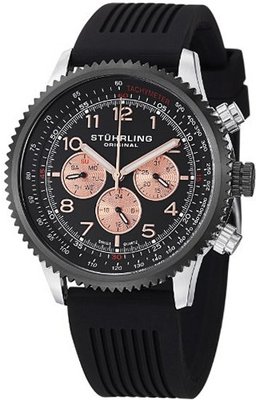 Stuhrling Original 858R.02 "Concorso Silhouette Sport" Stainless Steel and Rubber