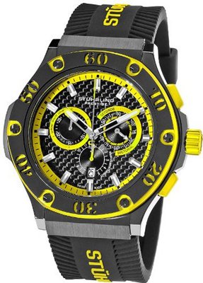 Stuhrling Prestige 292P.335965 Prestige Swiss Made Harbinger Quartz Chronograph Date Yellow