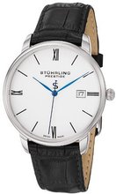 Stuhrling Prestige 307L.33152 "Kingston" Stainless Steel with Black Leather Strap
