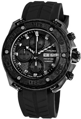 Stuhrling Prestige 322A.33F61 Prestige Swiss Made Automatic Valjoux 7750 Maverick Chronograph Multifunction Gunmetal