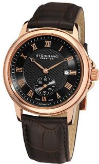 Stuhrling Prestige 357.334K1 Prestige Swiss Made Laurel Automatic Date Brown