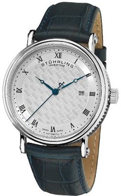 Stuhrling Prestige 358.331C2 Prestige Swiss Made Tradition Automatic Date Blue