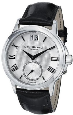 Stuhrling Prestige 384.33152 Swiss Noble Quartz Silver Tone