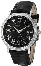 Stuhrling Prestige 545.33151 Prestige Swiss Made Laureate GMT Quartz Date Black Dial