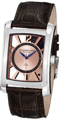 Stuhrling Original 144D.3315K14 Gatsby Quartz Date Brown