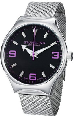 Stuhrling Original 184.331183 Aviator Falcon Eagle Elite Swiss Quartz Mesh Bracelet