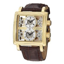 Stuhrling Original 376.3335K2 Double Bridge Date Brown