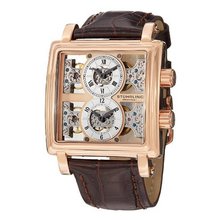 Stuhrling Original 376.3345K2 Double Bridge Date Brown