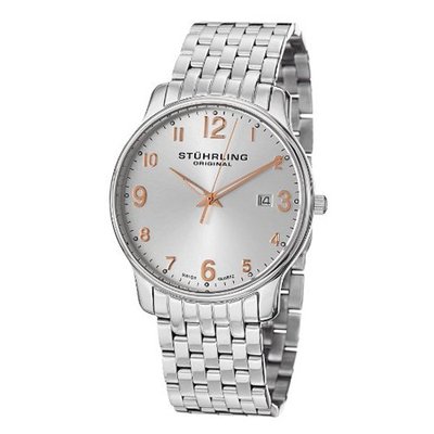 Stuhrling Original 413.33112 Churchill Date Silver