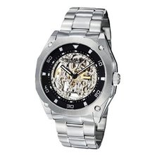 Stuhrling Original 418.33111 Leisure Gen-X Gallant Automatic Skeleton Link Bracelet Black Dial