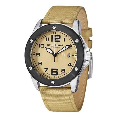 Stuhrling Original 463.33DSO15 Pilot Ace Date Tan