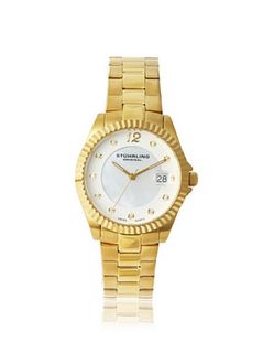 Stuhrling Original 498.11337 Lady Clipper Pearl Date Gold