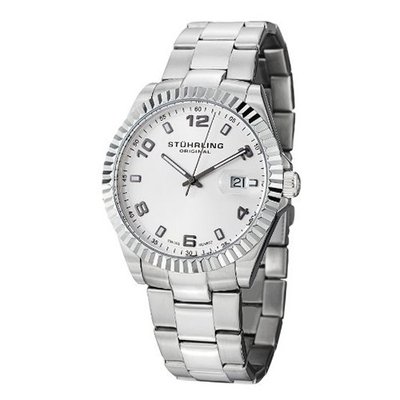 Stuhrling Original 499.33112 Regency Date Silver
