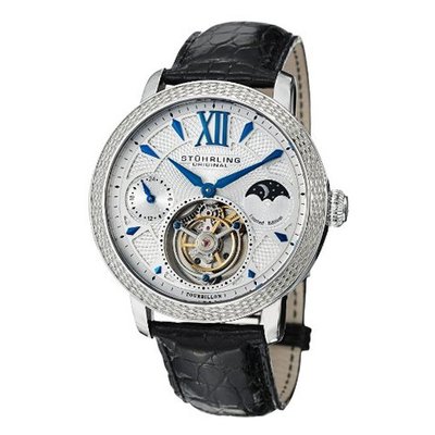 Stuhrling Original 500.331X2 Damier Tourbillon Date Black