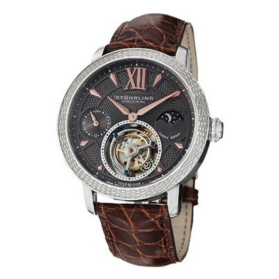 Stuhrling Original 500.331XK54 Damier Tourbillon Date Brown
