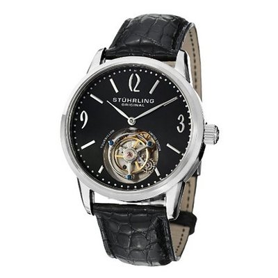 Stuhrling Original 542.331X1 Cuvette Tourbillon Date Black