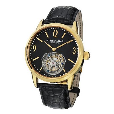 Stuhrling Original 542.333X1 Cuvette Tourbillon Date Black
