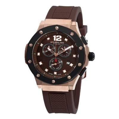 Stuhrling Original Apocalypse Triumphant Brown Dial Brown Rubber