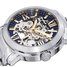 Stuhrling Original Automatic Stainless Steel Bracelet Dark Blue