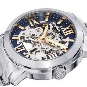 Stuhrling Original Automatic Stainless Steel Bracelet Dark Blue
