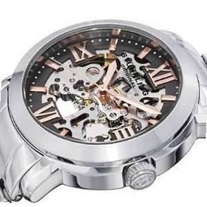 Stuhrling Original Automatic Stainless Steel Bracelet Gun 