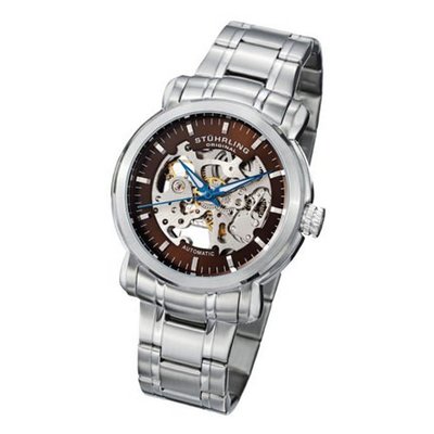 Stuhrling Original 'Delphi Antium' Automatic Skeleton Bracelet