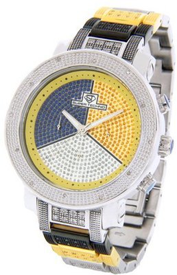 Super Techno 0.76ct Diamond by Joe Rodeo Stainless Steel Band w/ 2 Interchangeable Bands #I-5118