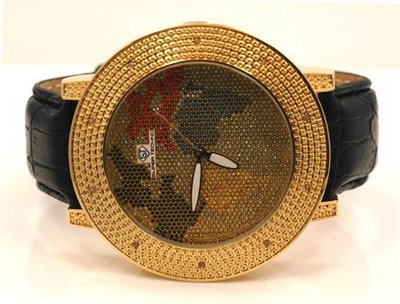 Super Techno World Map 0.10ctw Diamond M9012