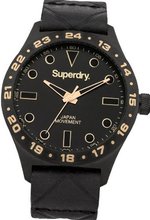 Superdry SYG127B Hatch Black Leather Strap