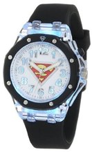 Superman Kids' SUP9026 Black Superman Flashing Dial
