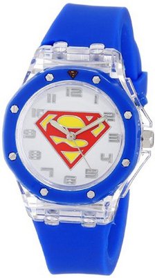 Superman Kids' SUP9027 Analog Display Analog Quartz Blue