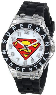 Superman Kids' SUP9048 Analog Display Analog Quartz Black