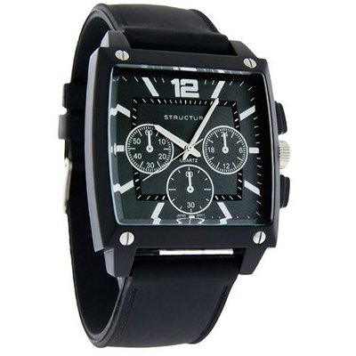 Structure by Surface Black Dial Mult-iFunction Design Quartz 32711