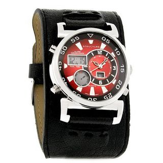 Structure By Surface Red/Blk Digital/Analog Alarm Chronograph Quartz 32371