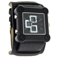 Structure by Surface Square Analog-Digital Chrono Black Cuff 32675