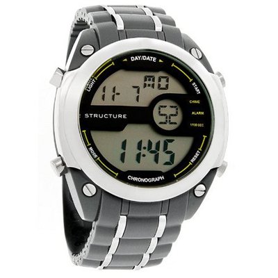 Structure by Surface XL Digital Alarm Chrono Gray Sport Quartz 32354
