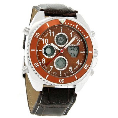 Surface Multi-Function Ana Digital Quartz Chronograph Brown 31825