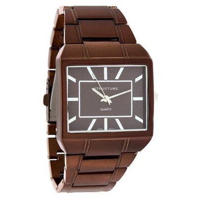 uSURFACE Structure by Surface Quartz XL Brown Dial Bronze Bracelet Dress 32719 