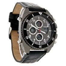 uSURFACE Surface Black Multi-Function Analog Digital Alarm Quartz Chrono 31776 