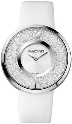 Swarovski Crystalline White Dial Calfskin Leather Strap Quartz Ladies 1135989