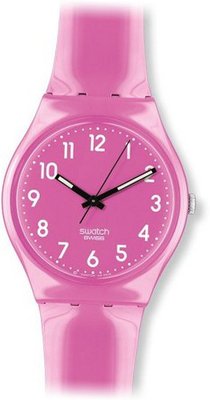 S GP128 Quartz Plastic Pink Dial