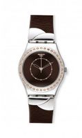 S Irony Botanicus Flower Brown Dial Leather Ladies YLS171