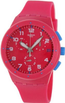 S Originals Pink Frame Chronograph Pink Silicone Unisex SUSR401