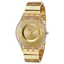 S SFK355G warm glow stainless steel bracelet gold dial women NEW