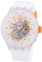 S SUUW100 Clownfish Oragne Transparent Dial White Silicone  NEW