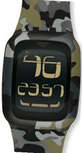 S Touch SURB105 Black Rubber Quartz with Digital Dial