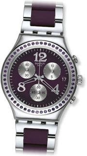 S YCS573G Secret Thought Aubergine Chrono Purple/Silver Unisex NEW