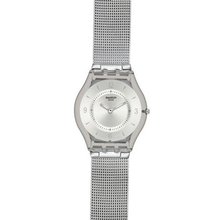 SWATCH SFM118M metal knit silver dial metal bracelet women NEW