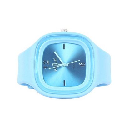 Sweet Silicon Band Round Square in Sky Blue