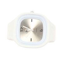 Sweet Silicon Band Round Square in White/Silver